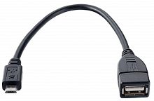 картинка кабель vs (u202) usb2.0 a розетка-microusb вилка(otg); 0,2м черный от магазина Tovar-RF.ru