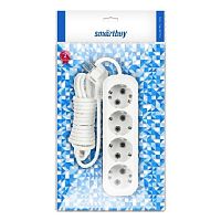 картинка Удлинитель с заземлением SMARTBUY (SBE-16-4-05-Z) 4 гнз х 5,0 м (16А/3.5кВт, ПВС 3х1.0) от магазина Tovar-RF.ru