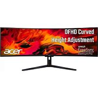 картинка lcd acer 49" ei491crsbmiipphx {va curved 3840x1080 144hz 4ms 400cd 2xhdmi2.0 2xdisplayport1.2 2x3w freesync(premium pro)} [um.se1cd.s01] от магазина Tovar-RF.ru