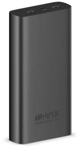 картинка аккумулятор внешний hiper metal 20k space gray 20000mah 2.4a 2xusb темно-серый от магазина Tovar-RF.ru