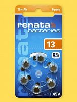 картинка Элементы питания RENATA (4393) ZA13 BL-6 - для слуховых аппаратов от магазина Tovar-RF.ru