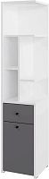 картинка Модульная мебель МЕБЕЛЬ-КОМПЛЕКС ЛАЙТ Стеллаж угловой с дверкой и ящиком Белый / Серый шифер/МК (1 кор.) МЕБЕЛЬ-КОМПЛЕКС ЛАЙТ Стеллаж угловой с дверкой и ящиком Белый / Серый шифер/МК (1 кор.) от магазина Tovar-RF.ru