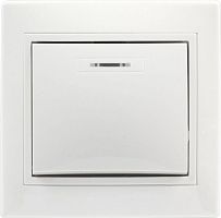 картинка выключатель SMARTBUY (SBE-01w-10-SW1-1) Венера, 1-клавишный,белый от магазина Tovar-RF.ru