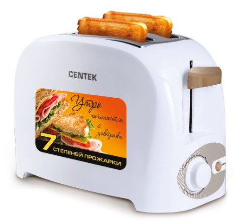 картинка тостер centek ct-1420 (белый) магазин Tovar-RF.ru являющийся официальным дистрибьютором в России картинка тостер centek ct-1420 (белый) от магазина Tovar-RF.ru
