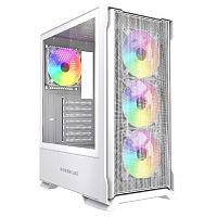 картинка powercase mistral az4w argb, tempered glass, 4x 120mm argb fans, белый, atx  (cmazw-a4) от магазина Tovar-RF.ru