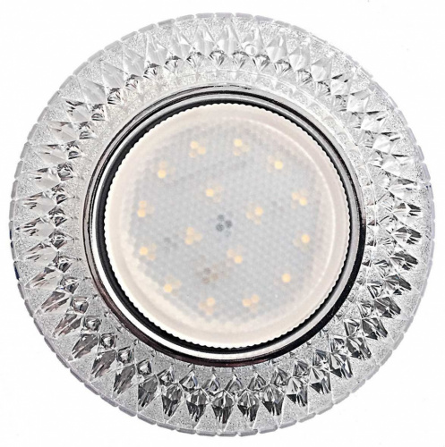 картинка Светильник встраиваемый светодиодный СПУТНИК GX53 DECOR А прозрачный/хром от магазина Tovar-RF.ru