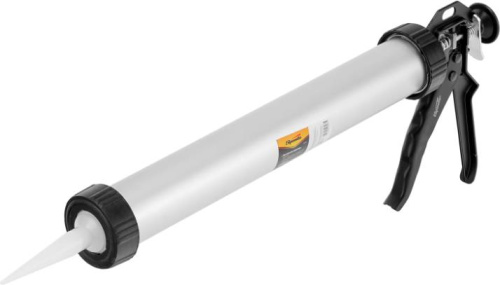 картинка Пистолеты для пены и герметика SPARTA Пистолет для герметика, 750 мл, "закрытый", алюминиевый корпус, круглый шток 8 мм 886485 от магазина Tovar-RF.ru
