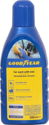 картинка автошампунь goodyear gy000801 с воском, пластиковая бутылка 500мл от магазина Tovar-RF.ru