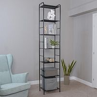 картинка Стеллаж ЗМИ Стеллаж "Валенсия 17" (Черный) СТВ17 Ч от магазина Tovar-RF.ru