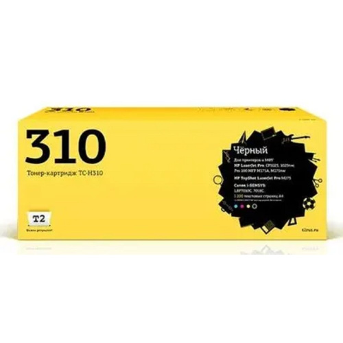 картинка t2 ce310a картридж (tc-h310) для laserjet cp1025/1025nw/pro100mfp m175a/pro100 m175nw/i-sensys lbp7010c/lbp7018c cartrige 729bk (1000стр.) черный с чипом от магазина Tovar-RF.ru
