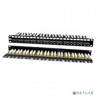 картинка hyperline pp2-19-24-8p8c-c6a-110d патч-панель 19", 1u, 24 порта rj-45, неэкранированная, категория 6a, dual idc от магазина Tovar-RF.ru