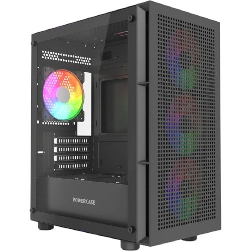 картинка Powercase Mistral Micro EM17, Tempered Glass, 4x120mm ARGB PWM fan, чёрный, mATX  (CMMEM17B-A4) от магазина Tovar-RF.ru