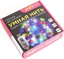 картинки гирлянда funray "нить умная",smart-string-10100rgb,10м,100led,rgb, прилож,контр,bt,usb,ip65 от магазина Tovar-RF.ru