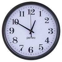 картинка Часы PERFEO (PF_C3062) "PF-WC-002" чёрный корпус/белый циферблат от магазина Tovar-RF.ru