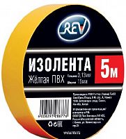 картинка Изолента ПВХ REV 28677 6 Изолента ПВХ 0,13*15мм Желтая 5м от магазина Tovar-RF.ru