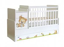 картинка кровать фея кровать детская фея 1100 медвежонок, белый (2кор) от магазина Tovar-RF.ru