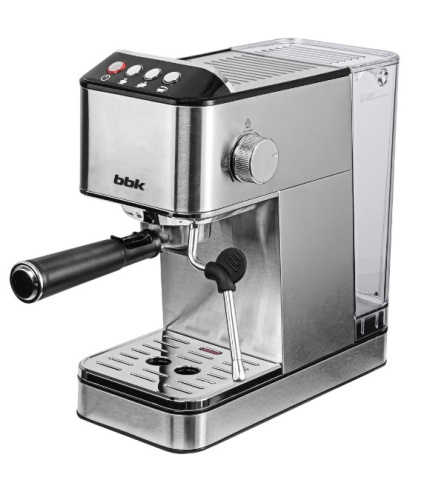 картинка кофеварка рожковая bbk bcm1501 нержавеющая сталь/черный от магазина Tovar-RF.ru