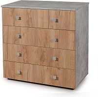 картинка Комод БИТЕЛ ЛОФТ-4 Бетон/Дуб крафт золотой БИТЕЛ ЛОФТ-4 Бетон/Дуб крафт золотой от магазина Tovar-RF.ru