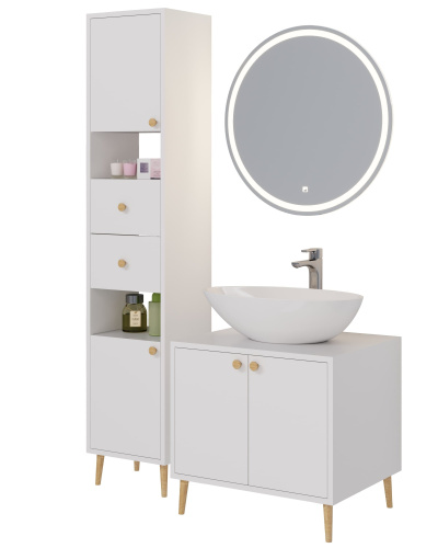 картинка Зеркало LUNO , 60*60см, сенсорный выключатель, LED-подсветка, ф-ция антизапотевания магазин Tovar-RF.ru являющийся официальным дистрибьютором в России фото 8 картинка Зеркало LUNO , 60*60см, сенсорный выключатель, LED-подсветка, ф-ция антизапотевания от магазина Tovar-RF.ru фото 8