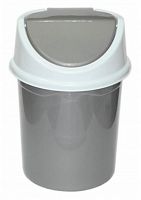 картинка Ведро VIOLET Ведро для мусора с подвижной крышкой 14л (серо-белый) 141458 от магазина Tovar-RF.ru