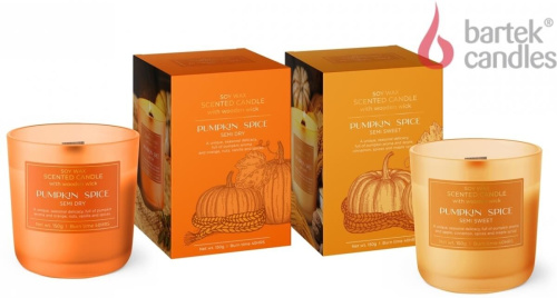 картинка Свеча BARTEK Тыквенная приправа (PUMPKIN SPICE) 150гр в стакане BARTEK Тыквенная приправа (PUMPKIN SPICE) 150гр в стакане от магазина Tovar-RF.ru