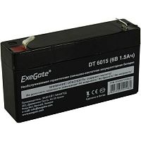картинка exegate ex285770rus аккумуляторная батарея dt 6015 (6v 1.5ah, клеммы f1) от магазина Tovar-RF.ru