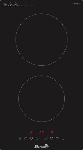 картинка варочная панель eltronic (88-10) 2 конфорки индукционная черный от магазина Tovar-RF.ru