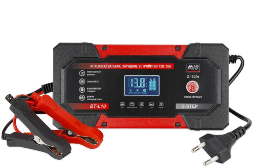 картинка зарядное устройство avs bt-l10 интеллектуальное для автомобильного аккумулятора (10a) 12v avs bt-l10 интеллектуальное для автомобильного аккумулятора (10a) 12v от магазина Tovar-RF.ru