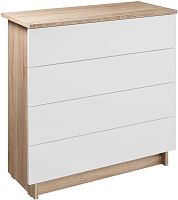 картинка Модульная мебель МЕБЕЛЬ-КОМПЛЕКС ЛАЙТ Комод 4Я Дуб сонома/Белый МЕБЕЛЬ-КОМПЛЕКС ЛАЙТ Комод 4Я Дуб сонома/Белый от магазина Tovar-RF.ru