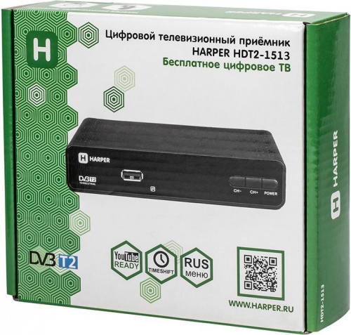 картинка цифровая телевизионная приставка harper hdt2-1513 dvb-t2/кнопки/mstar от магазина Tovar-RF.ru