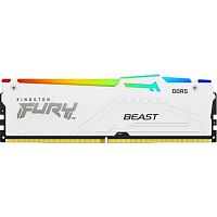 картинка kingston ddr5 dimm 32gb 5600mhz kf556c36bwea-32 fury beast white expo rgb rtl gaming pc5-44800 cl36 288-pin 1.25в kit single rank с радиатором ret от магазина Tovar-RF.ru