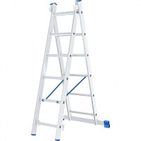 картинка СИБРТЕХ Лестница, 2 х 6 ступеней, алюминиевая, двухсекционная, Россия [97906] от магазина Tovar-RF.ru
