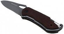 картинка нож туристический ермак нож туристический складной на карабине, 15см, нерж. сталь, дерево (070-019)от магазина Tovar-RF.ru
