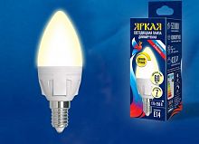 картинка Лампочки светодиодные UNIEL (UL-00004296) LED-C37 7W/3000K/E14/FR/DIM PLP01WH от магазина Tovar-RF.ru