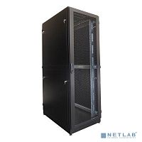 картинка цмо шкаф серверный напольный 42u (800 х 1200) дверь перфорированная, задние двойные перфорированные, цвет черный штк-м-42.8.12-48аа-9005  от магазина Tovar-RF.ru