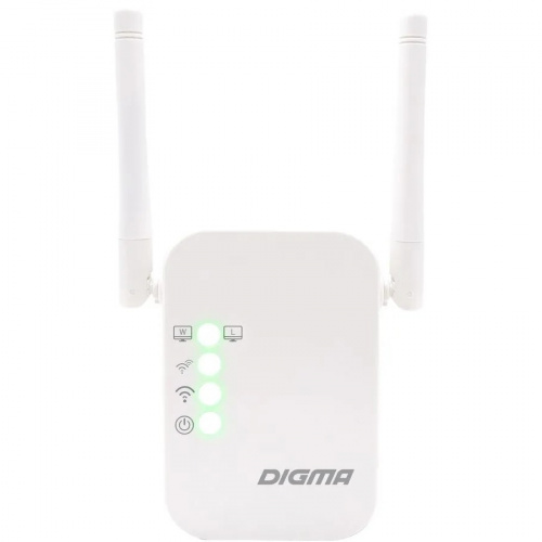 картинка digma d-wr310 repeater wireless n300 10/100base-tx white (kit:1pcs) от магазина Tovar-RF.ru