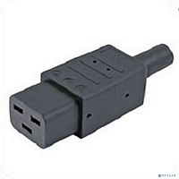 картинка hyperline con-iec320c19 разъем iec 60320 c19 220в 16a на кабель, контакты на винтах (плоские контакты внутри разъема), прямой от магазина Tovar-RF.ru