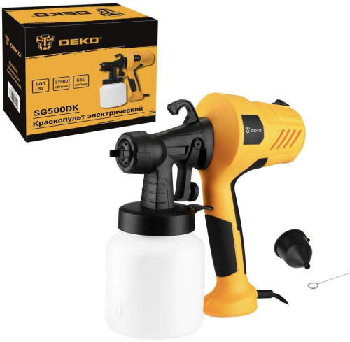 картинка Краскопульт электрический DEKO SG500DK, 800 мл, 500Вт 083-1130 магазин Tovar-RF.ru являющийся официальным дистрибьютором в России картинка Краскопульт электрический DEKO SG500DK, 800 мл, 500Вт 083-1130 от магазина Tovar-RF.ru