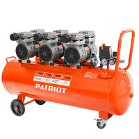 картинка Компрессор Patriot поршневой безмасляный WO 100-440 [525301935] { 440 л/мин, 8 бар, 2500 Вт, 100 л, быстросъем и "елочка" с вентилем } от магазина Tovar-RF.ru