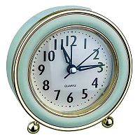 картинка perfeo quartz часы-будильник "pf-tc-016", круглые диам. 10,5 см, подсветка, зелёные от магазина Tovar-RF.ru