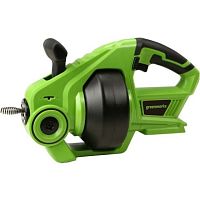 картинка greenworks g24da трос сантехнический аккумуляторный, 24v, без акб и зу [3707307] от магазина Tovar-RF.ru