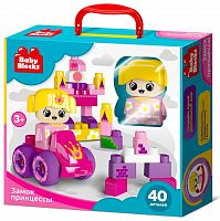 картинка детские игры десятое королевство конструктор пластиковый "замок принцессы" 40 дет baby blocks 03906 от магазина Tovar-RF.ru