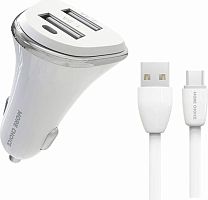 картинка азу more choice (4627151191386) ac22m 2usb 2.4a для micro usb white от магазина Tovar-RF.ru