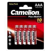 картинка Camelion Plus Alkaline BL10 LR03 (LR03-BP10, батарейка,1.5В)(10шт. в уп-ке) от магазина Tovar-RF.ru