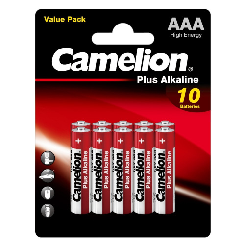картинка Camelion Plus Alkaline BL10 LR03 (LR03-BP10, батарейка,1.5В)(10шт. в уп-ке) от магазина Tovar-RF.ru