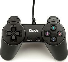 картинка геймпад gp-a01 dialog action - 10 кнопок, usb, черный dialog gp-a01 черный от магазина Tovar-RF.ru