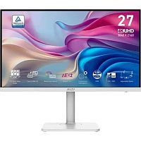 картинка msi modern 27" md272uphw белый {ips 3840x2160 60hz 4ms hdr400 1000:1 400cd 178/178 2xhdmi displayport 3xusb usb-c(98w) 2x3w has pivot} от магазина Tovar-RF.ru