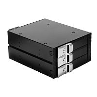 картинка exegate ex264639rus корзина для hdd exegate hs335-01 (универсальная, на 3*3,5" sata/sas hdd, занимает 2*5,25" отсека) от магазина Tovar-RF.ru