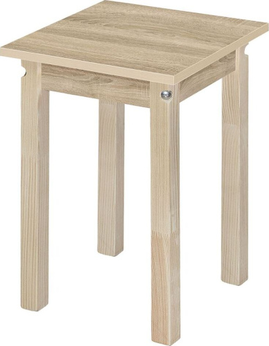 картинка Табурет ЭЛЕГИЯ Табурет ПН ЛДСП (Бесцветный (Лак),Дуб Сонома) (1 кор.) ЭЛЕГИЯ Табурет ПН ЛДСП (Бесцветный (Лак),Дуб Сонома) (1 кор.) от магазина Tovar-RF.ru