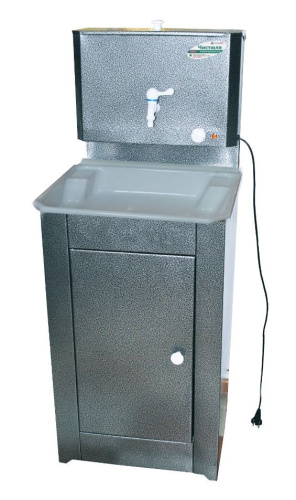 картинка Умывальник ЧИСТЮЛЯ (бак полимерное покр. с ЭВН+мойка пластм.) аквамикс от магазина Tovar-RF.ru